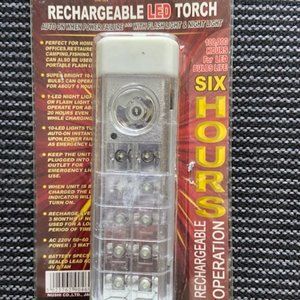 -Camping hiking LED 6 hours rechargeable torch with bright flash night light NEW